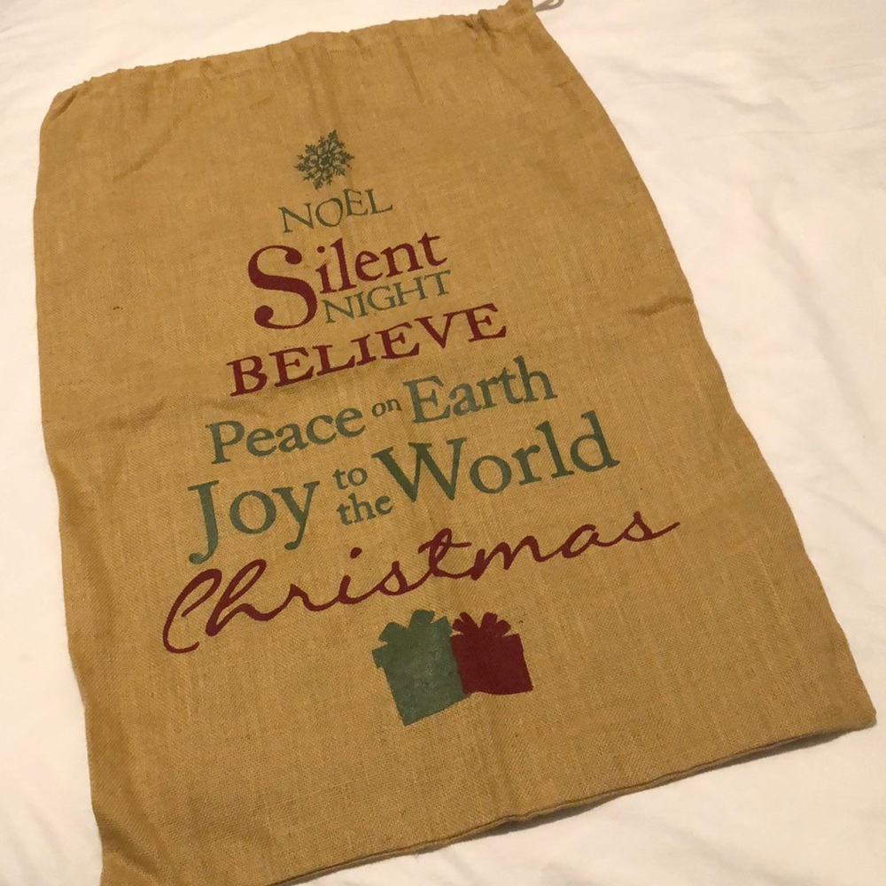 NWOTS BURLAP CHRISTMAS SACK